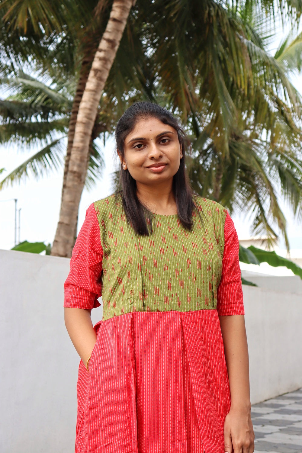 Maternity Maxi - Pine Red - neemai