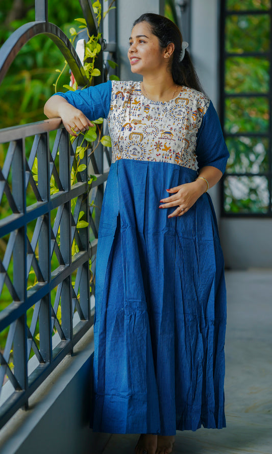 Maternity Maxi - Warli Whimsy - neemai