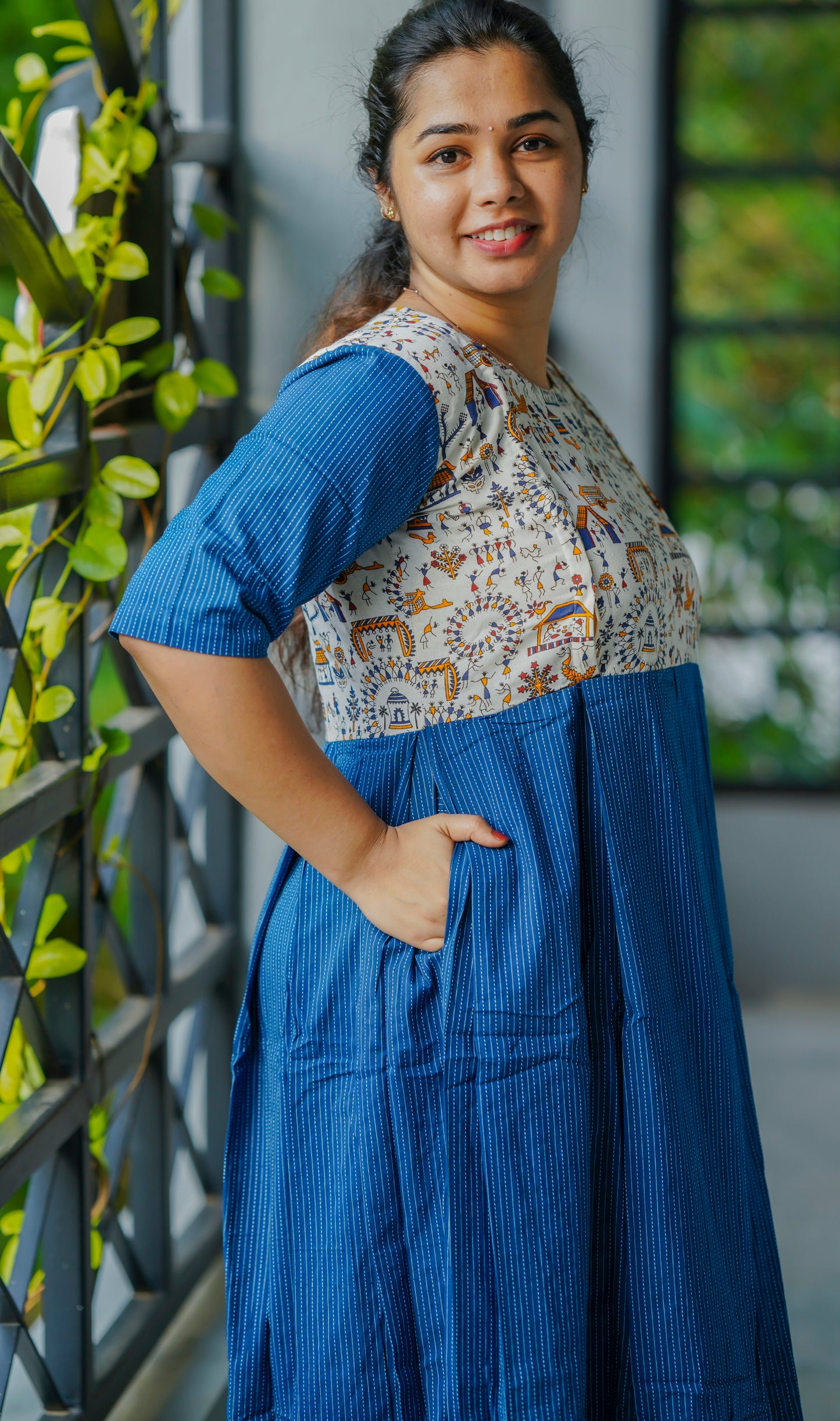 Maternity Maxi - Warli Whimsy - neemai
