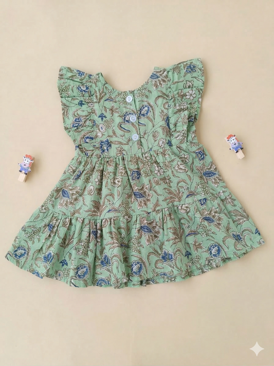 Girl baby dress- Cotton / Wildflower