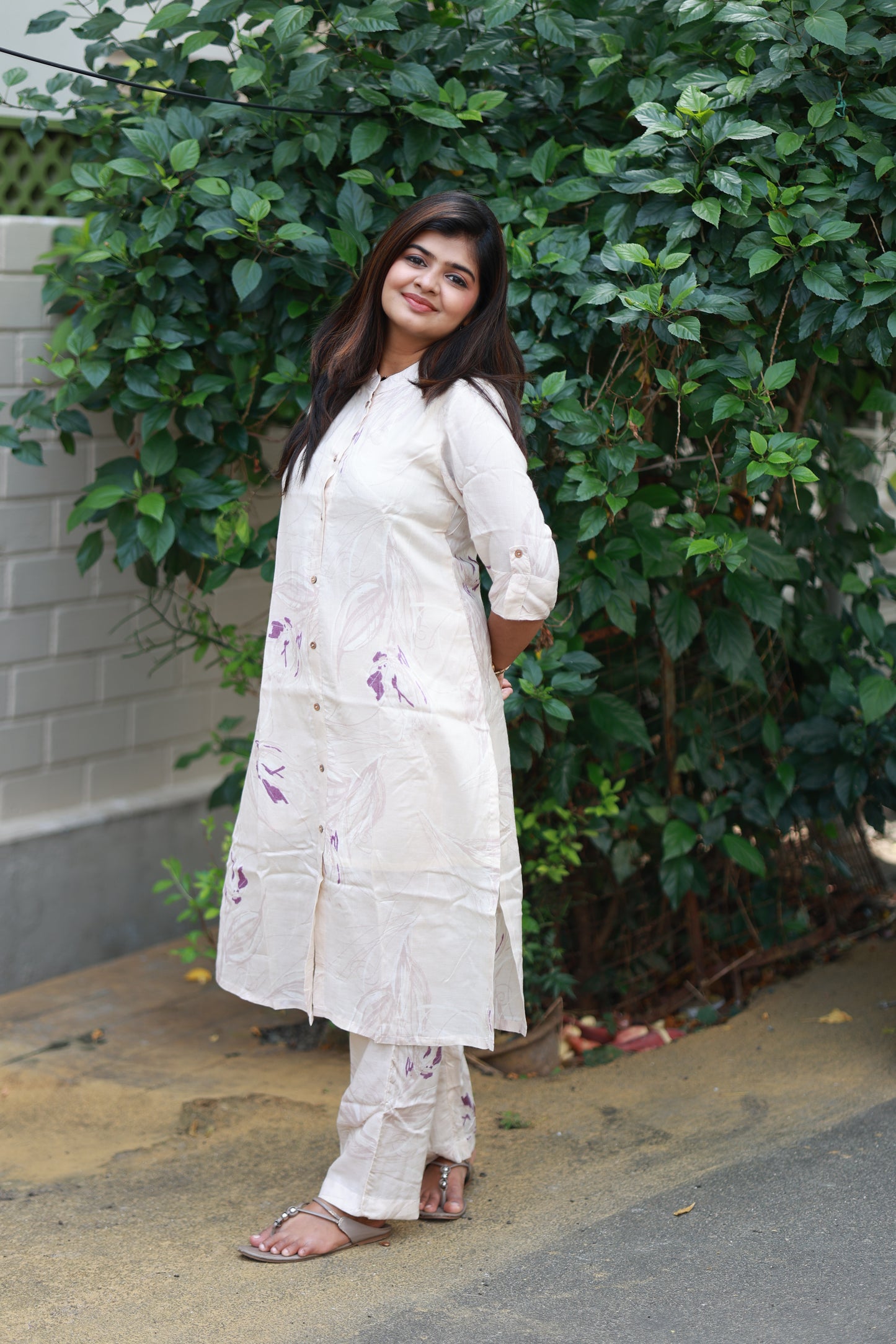 Coordset- Pastel purple , Perfectly Matched Set, Feeding Wear Outfit, Simple Casual Set