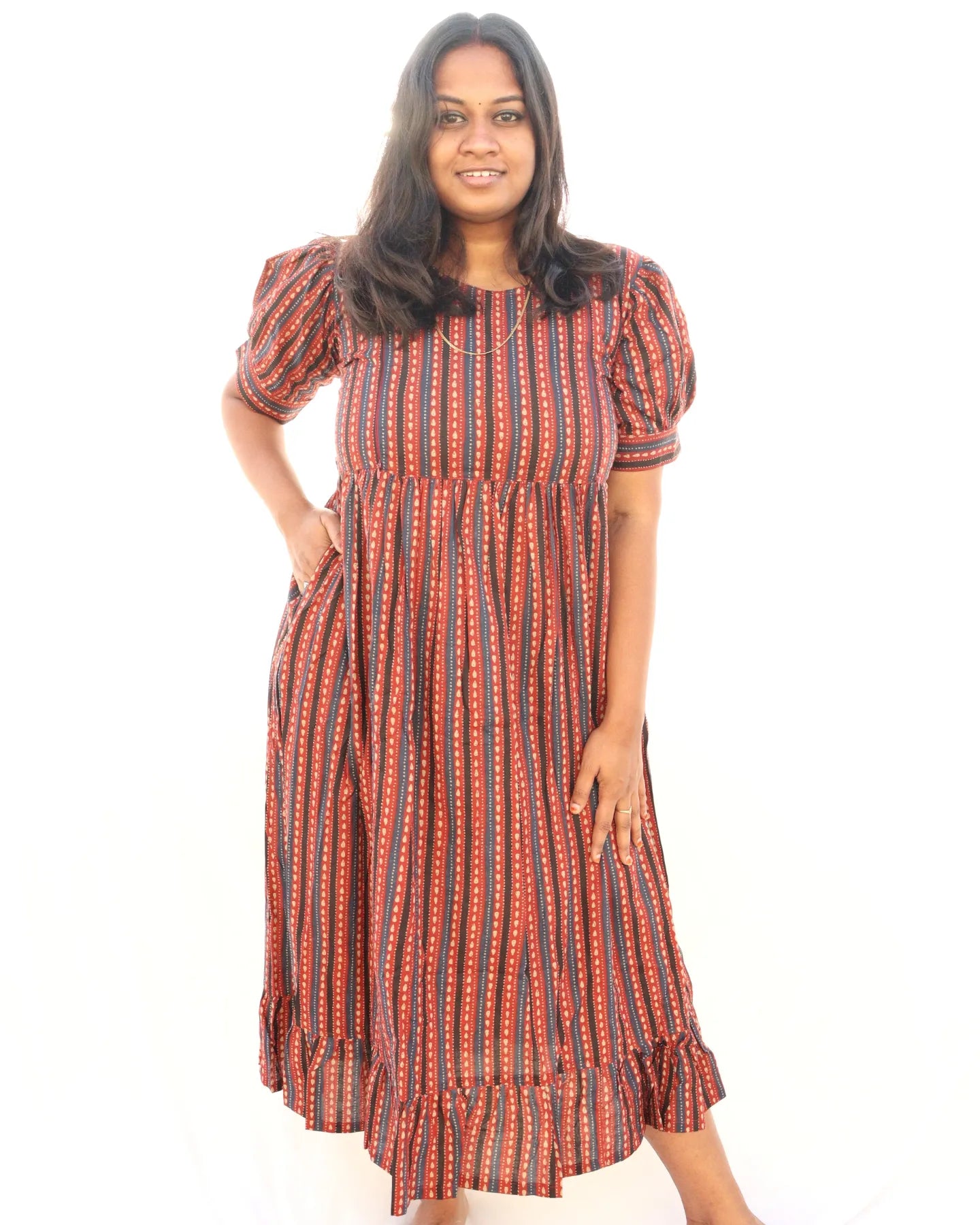 Maternity Gown with Double side zips