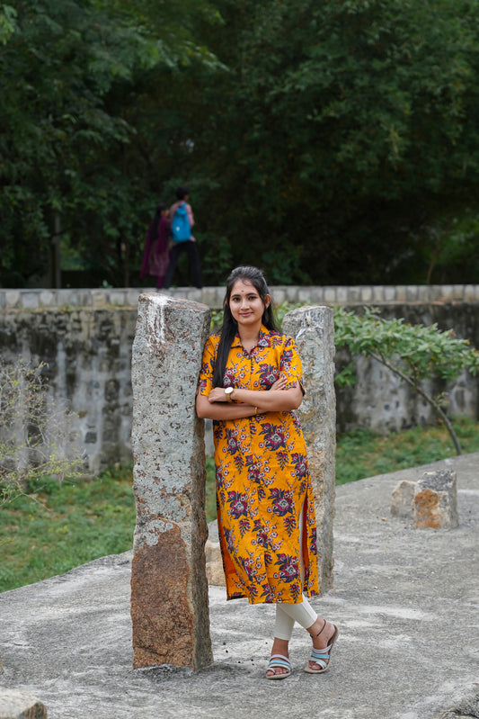 kurti - Marigold Charm - neemai