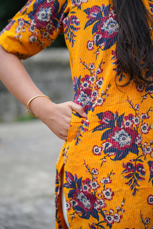 kurti - Marigold Charm - neemai