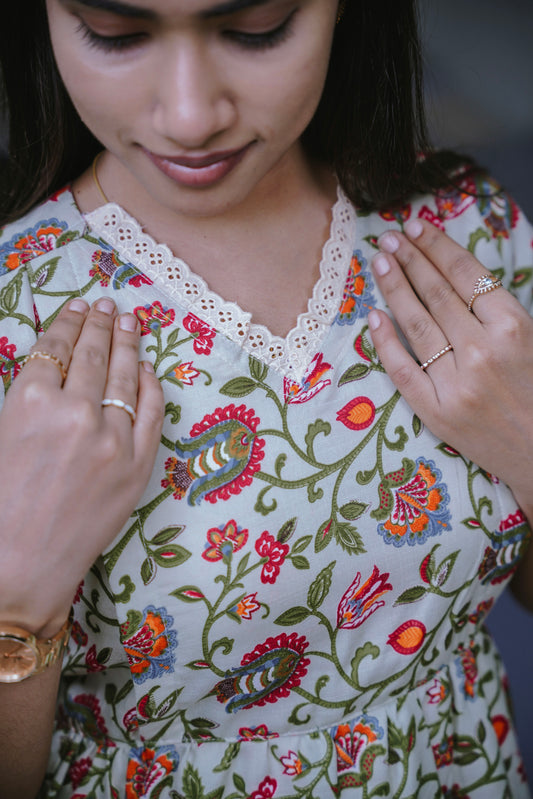 Maternity Gown - Vintage Vine - neemai