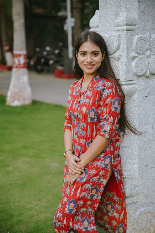 Kurti - Clay Red - neemai