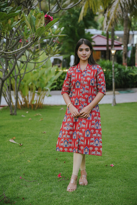 Kurti - Clay Red - neemai