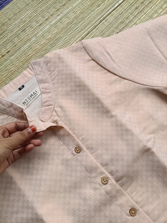silk Kurti/ Front 4 button operable( optional feeding) -used to Normal wear kurti -Copper ziczac