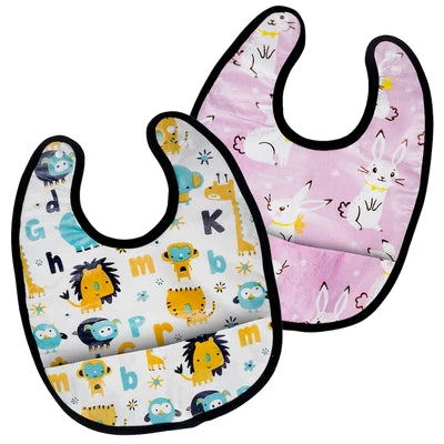 Kindergarten-Rabbit Bibs combo pack of 2 - neemai