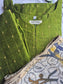 Neemai Green Silk 3 Piece  Set with Kurti Pant and Printed Dupatta, Feeding Friendly traditional Wear for Women, plus size festive wear