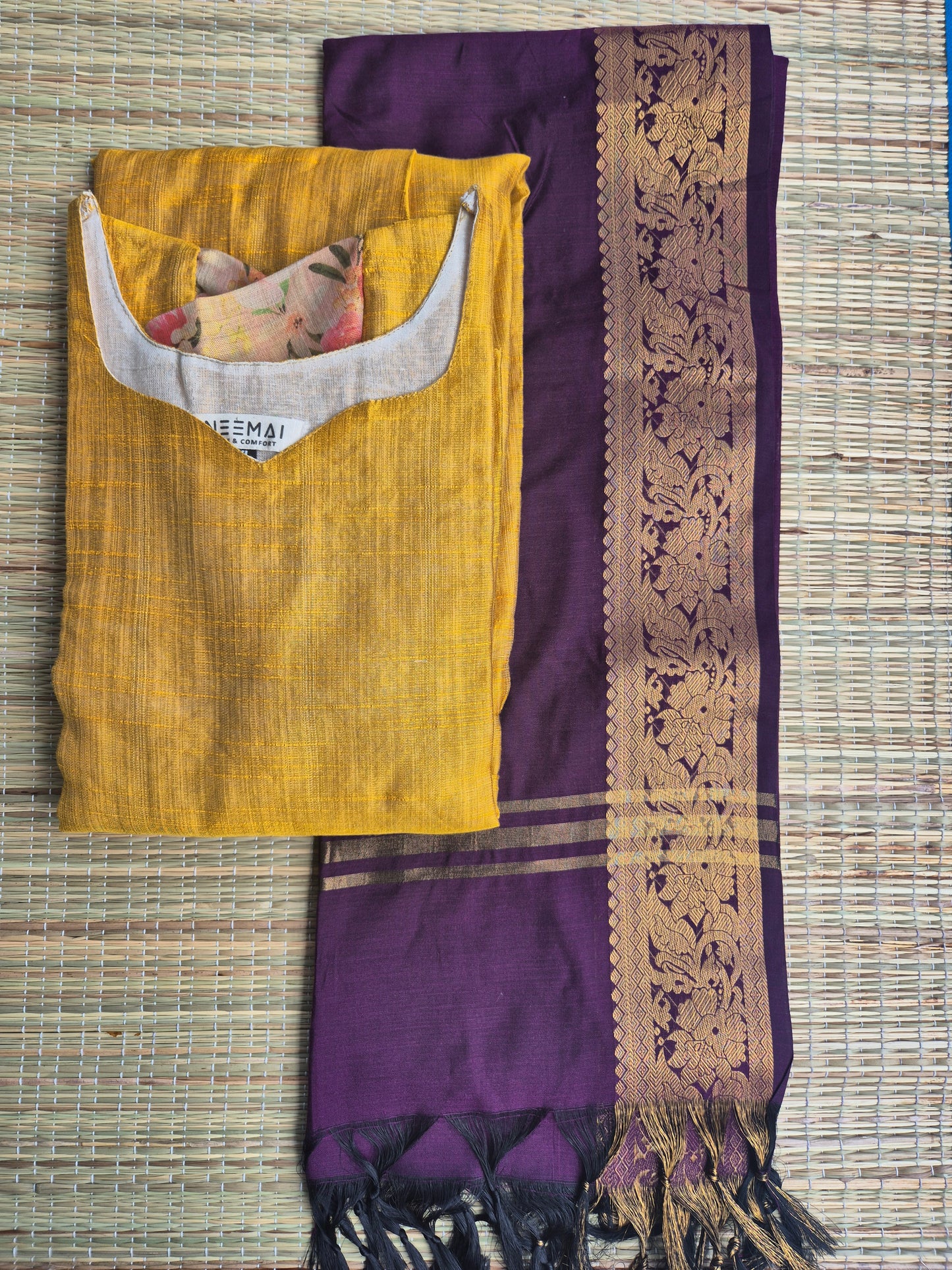 Silk Dupatta - Purple