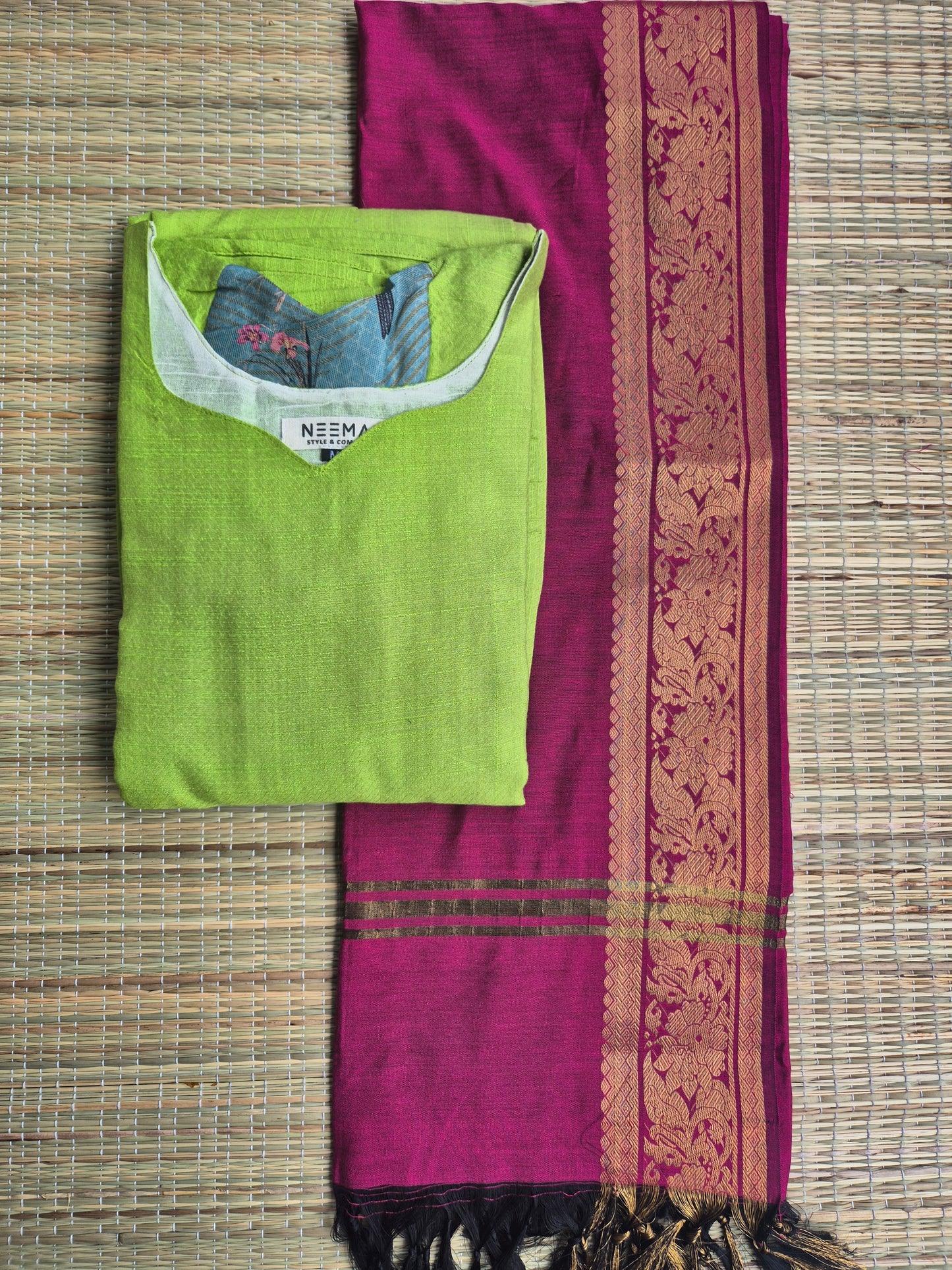 Silk Dupatta - Pink - Only Dupatta
