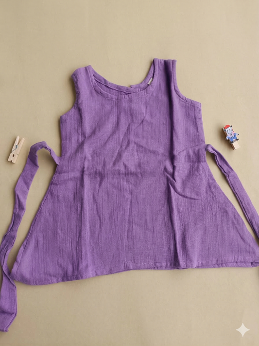 6 to 12 months Girl baby dress- Muslin / Cotton  (Pack of Three)