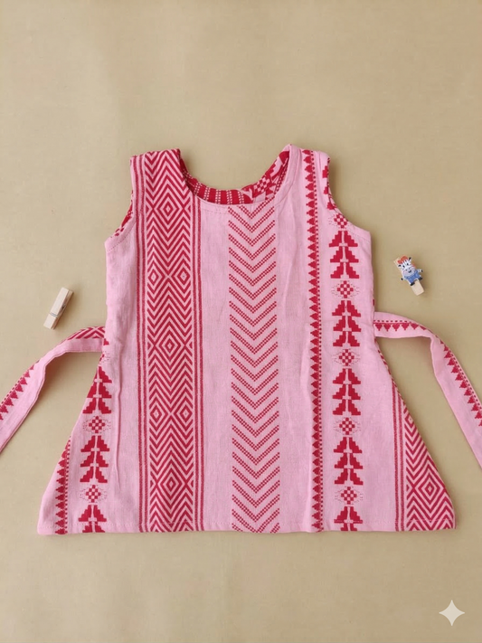 6 to 12 months Girl baby dress- Muslin / Cotton  (Pack of Three)