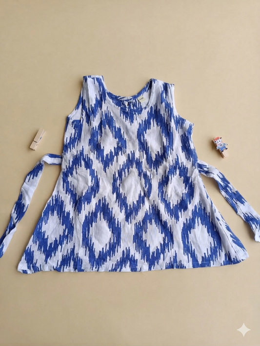 6 to 12 months Girl baby dress- Muslin / Cotton  (Pack of Two)