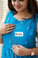 Raw silk Maternity Maxi/Gown - Festival Collection - Sky blue
