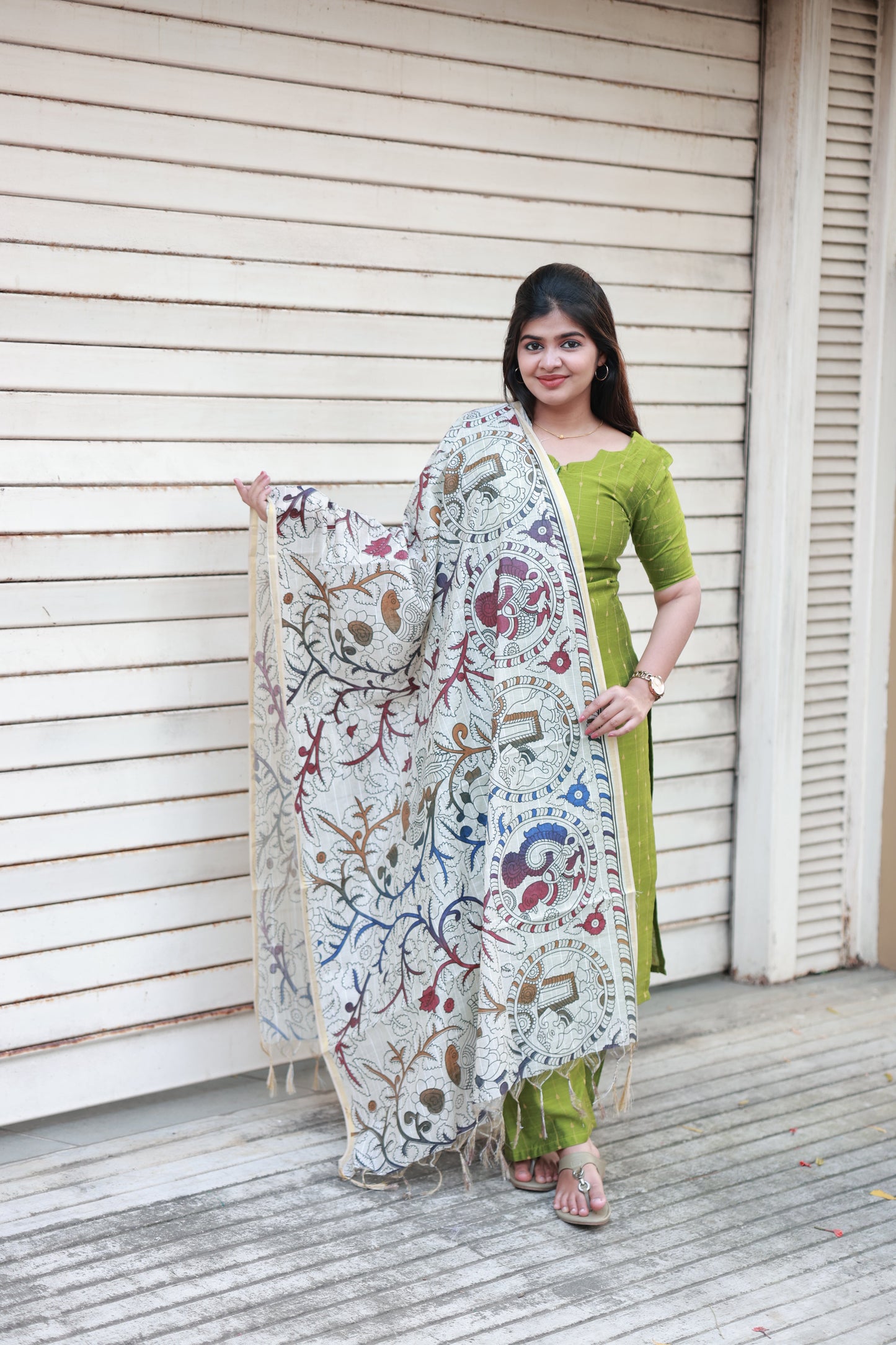 Kalamkari (Flower) - Dupatta only