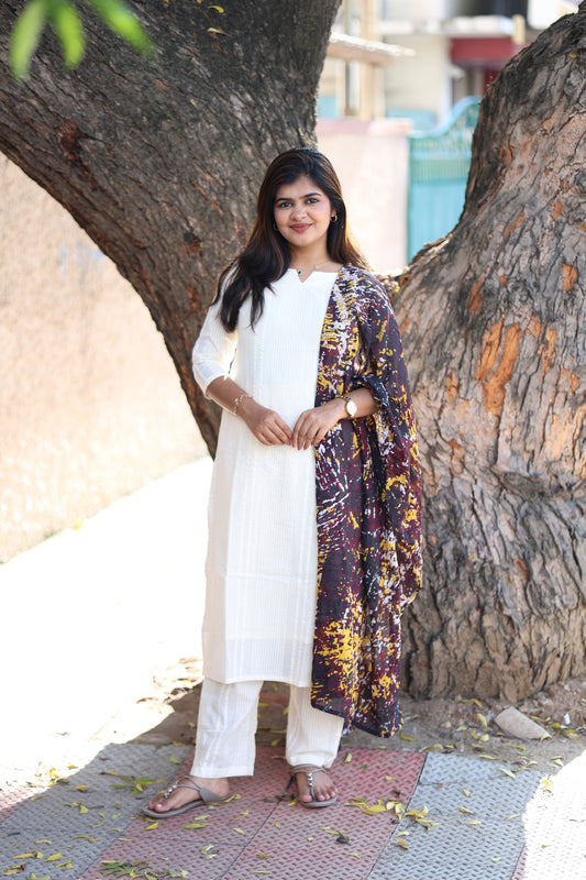 Pearl - 3 piece set [ kurta, pant and dupatta]