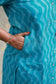 Co-ord set - Teal cotton maternity and regular wear kurta pant set with side pocket.