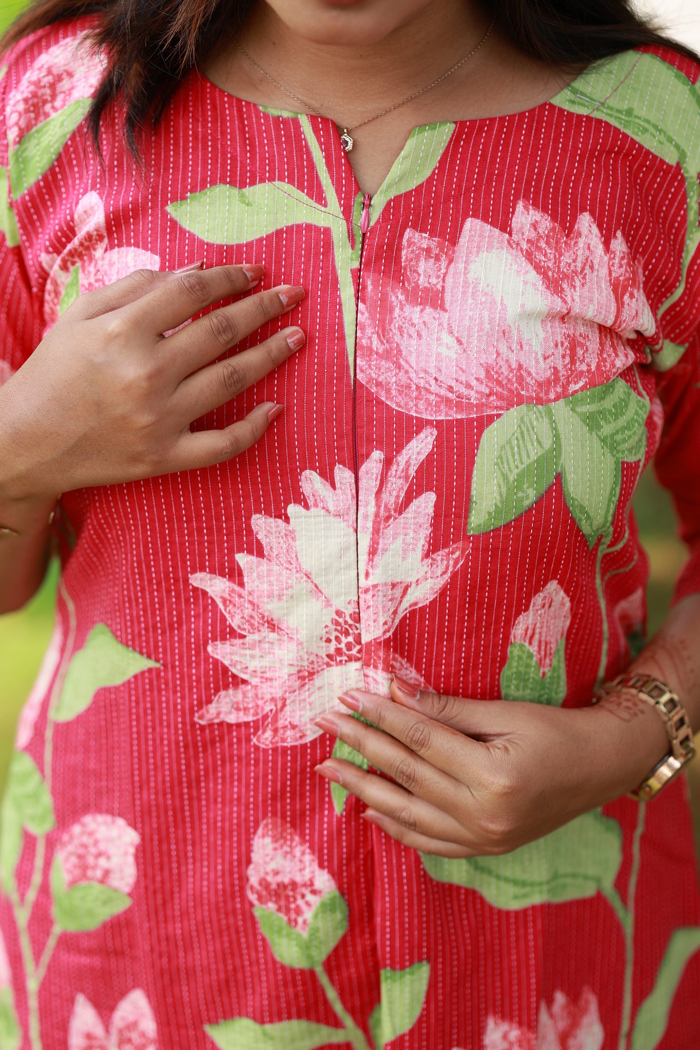 Top/Kurti -   Raspberry - neemai