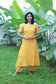 Maternity tops - 2 piece set [ kurta and pant ] - Yellow color.  Lightweight & breathable material ideal for everyday wear.
