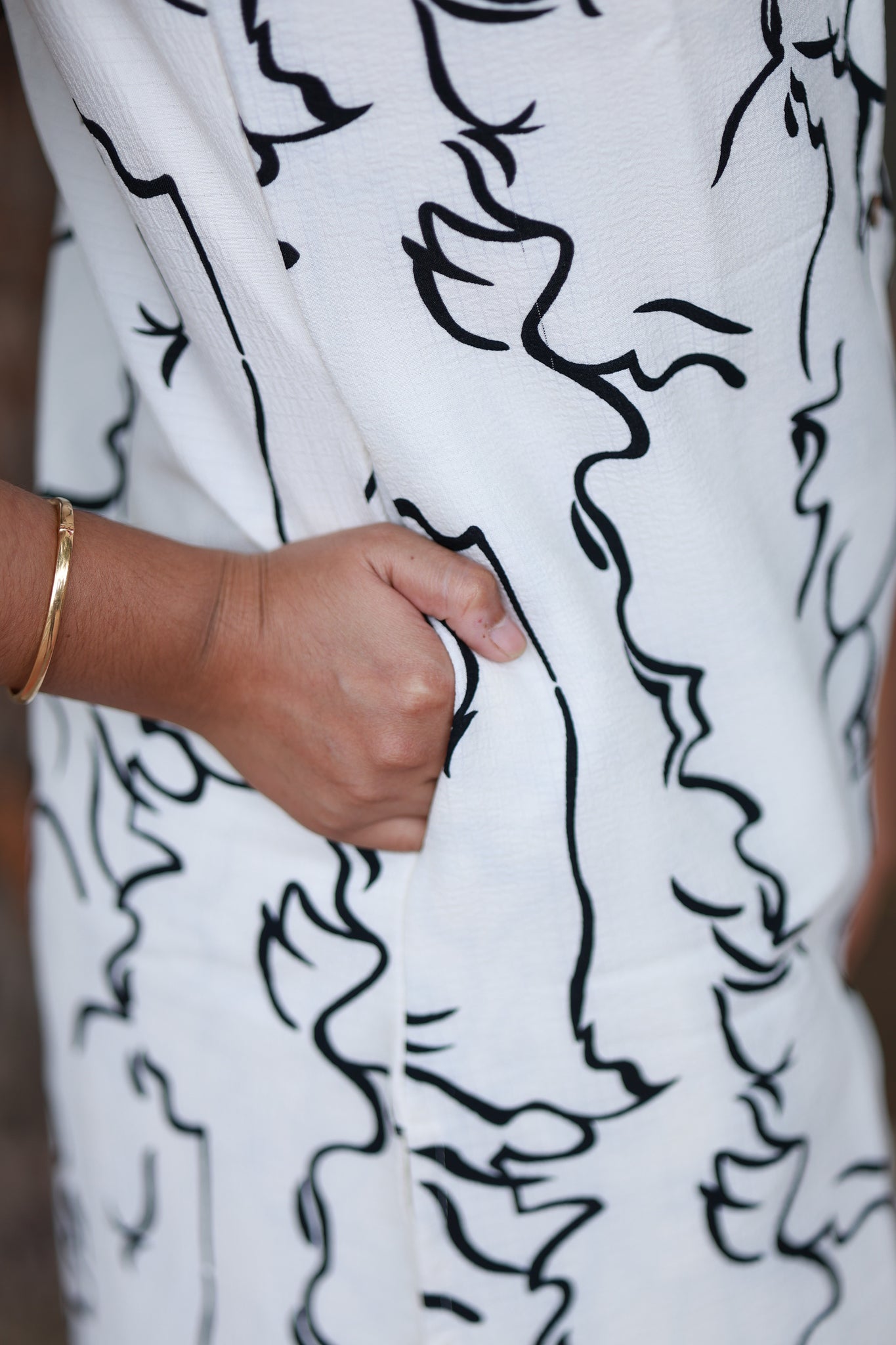 Black and White Coordset- Zebra, functional side pockets