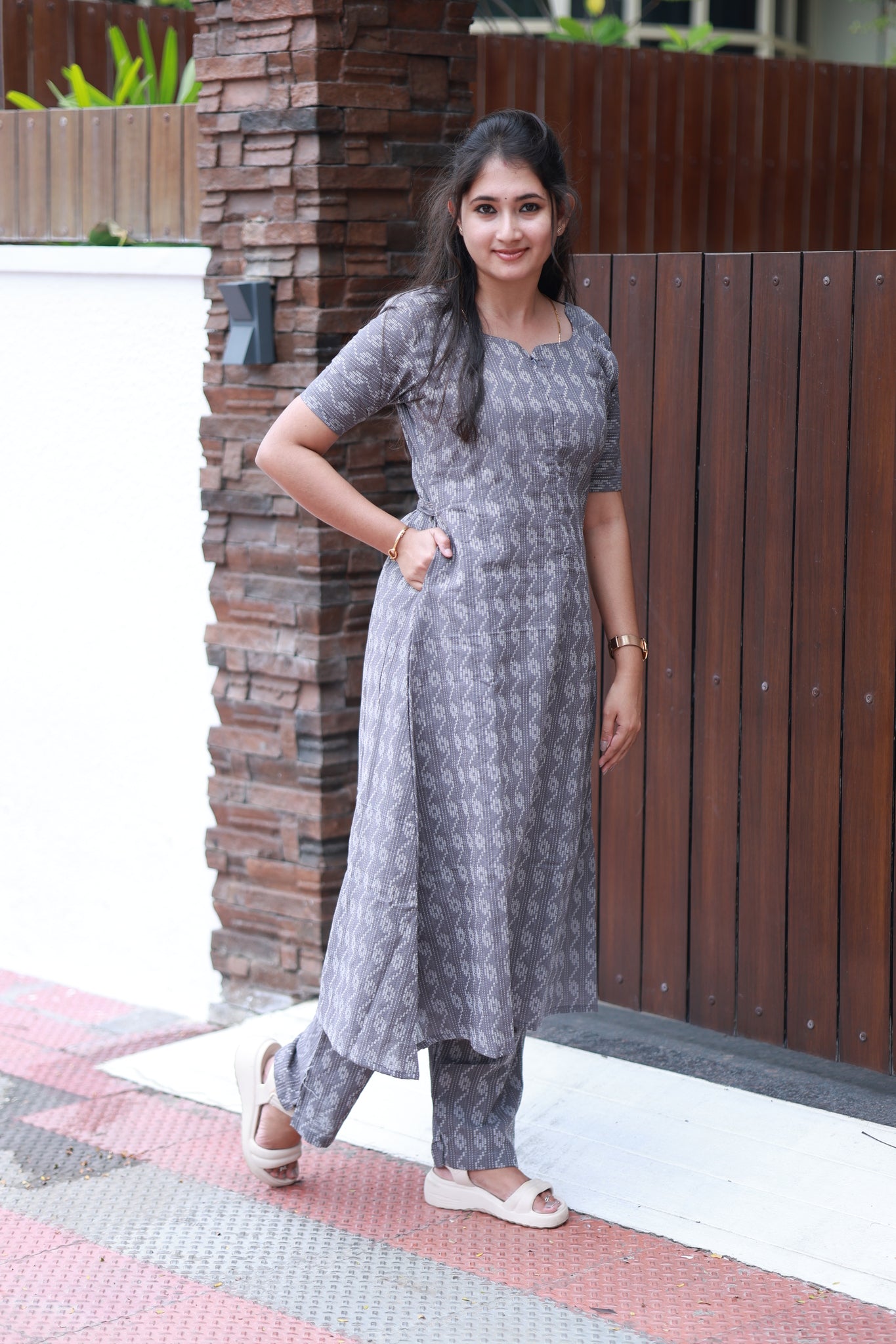 2 pc set [Top and bottom]- Slate Gray 