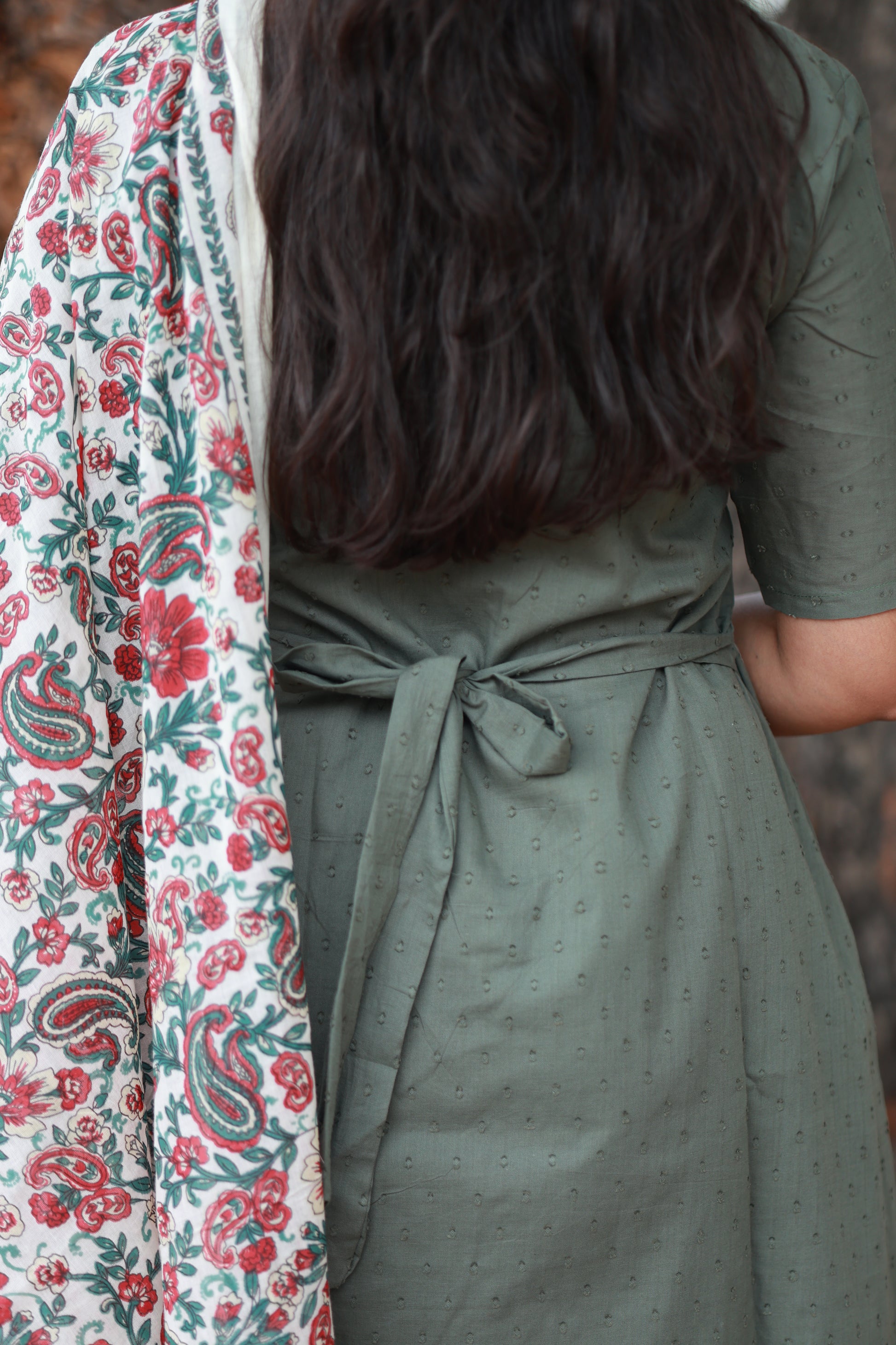 3 piece set [ kurta, pant and dupatta] - Hunter - neemai