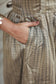 Neemai raw silk maternity gown with functional side pocket, bump friendly pregnancy wear, comfortable for function use