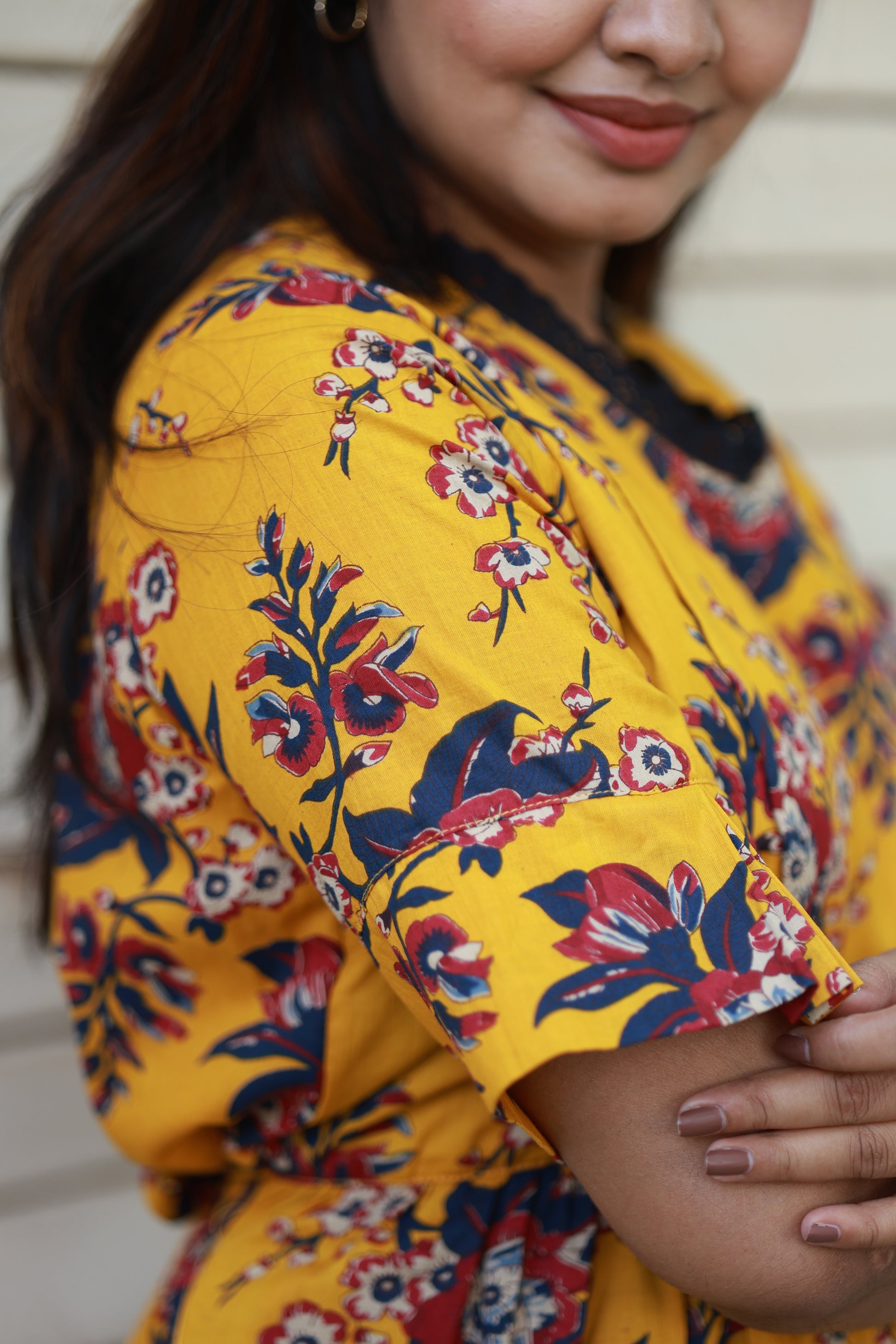 Maternity Gown - Mustard charm - neemai