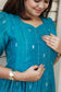 Neemai silk maternity maxi gown, stylish ethnic maternity wear, lightweight and comfortable pregnancy dress