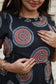 Cotton Maternity Midi/Gown - Black Ajrakh - Half lining - last pc in XL and 3XL