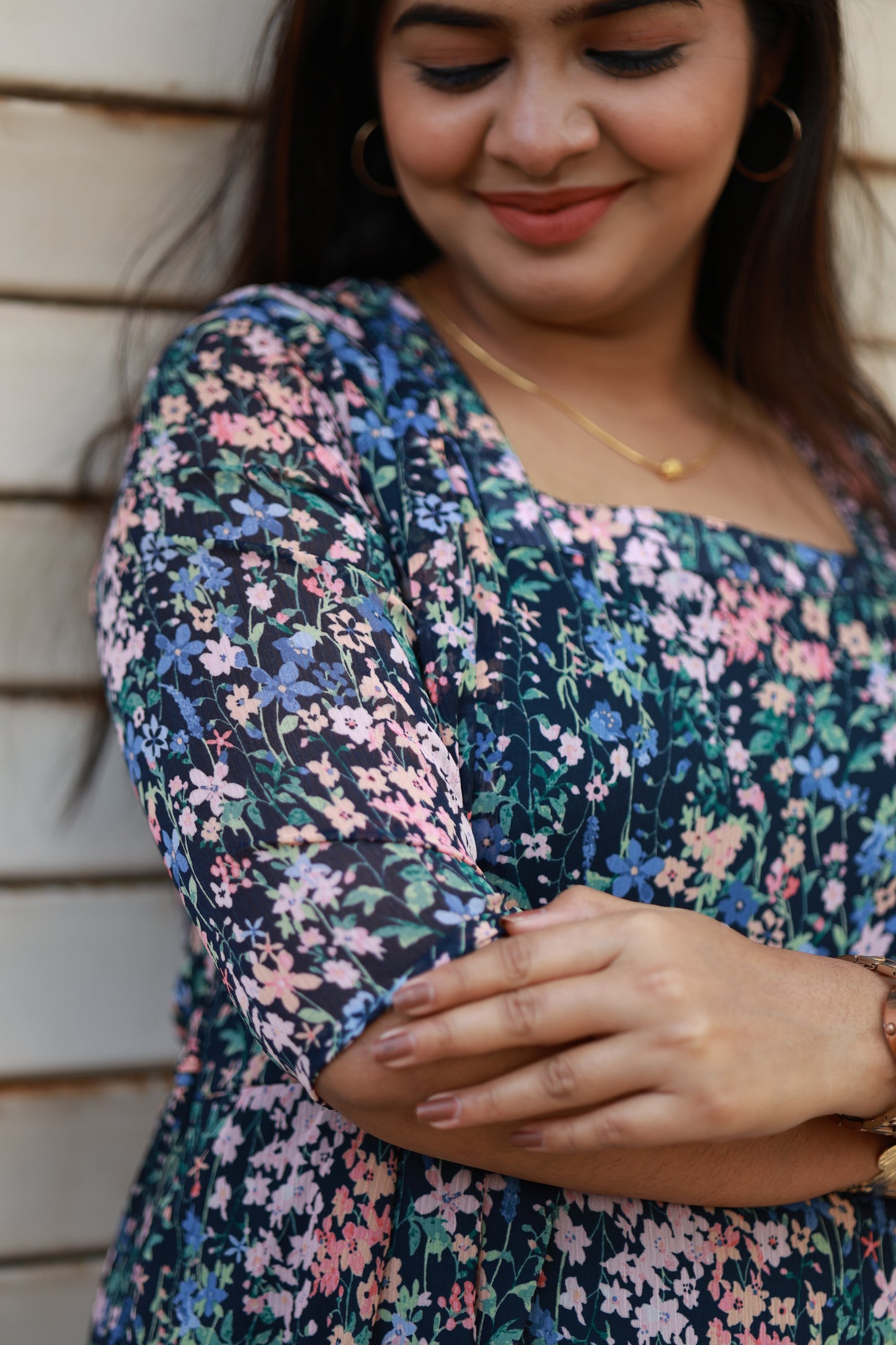 Maternity 2 tier (2 layer)Maxi/Gown/Midi - Navy Blue