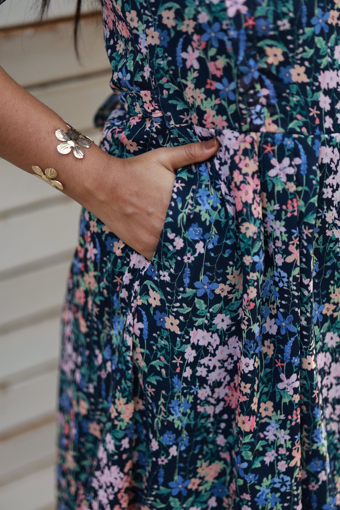 Maternity 2 tier (2 layer)Maxi/Gown/Midi - Navy Blue