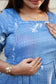 2  Layer (2 TIER)  Maternity / Feeding -  Maxi/Gown/Midi -   Jean Blue