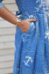 2  Layer (2 TIER)  Maternity / Feeding -  Maxi/Gown/Midi -   Jean Blue