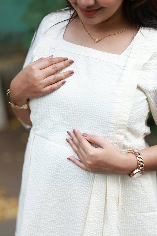 Maternity Maxi/Gown - Moonlit Cream