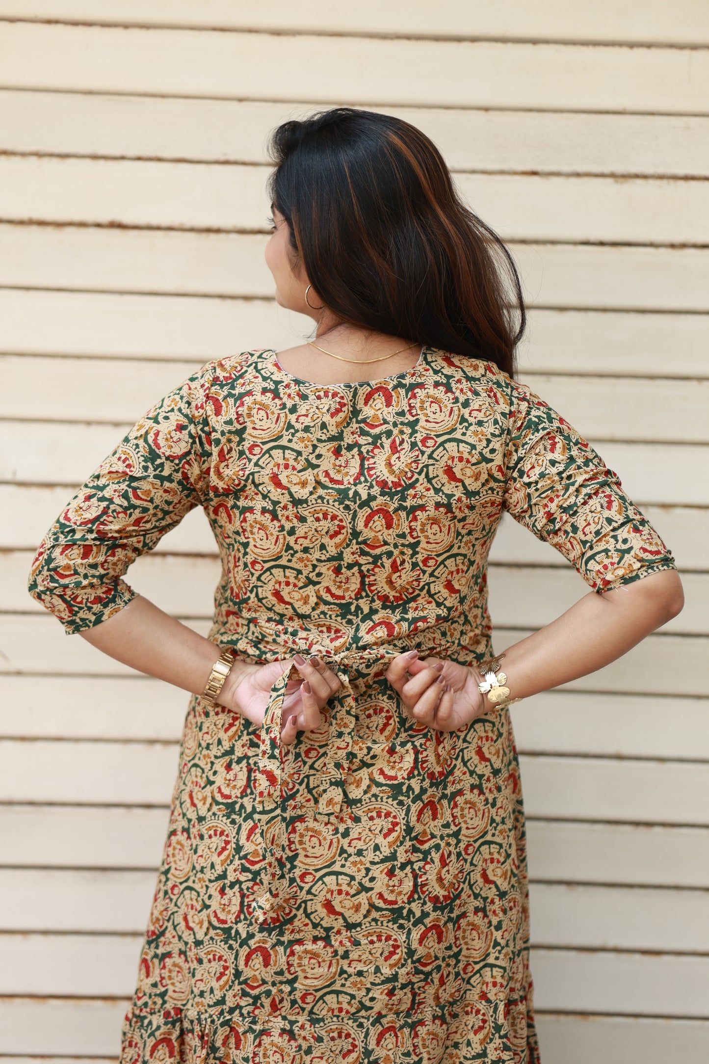 Maternity Maxi/Gown / Midi - Cotton maternity dress with back tie, Cool cotton fabric for hot weather