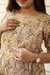 Maternity Maxi/Gown / Midi - Breastfeeding dress with dual zippers, Air circulation maternity dress with Neemai