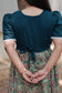 Cotton  Feeding/Maternity- Maxi/Gowns- Double side zip- Kalamkari blue stripe