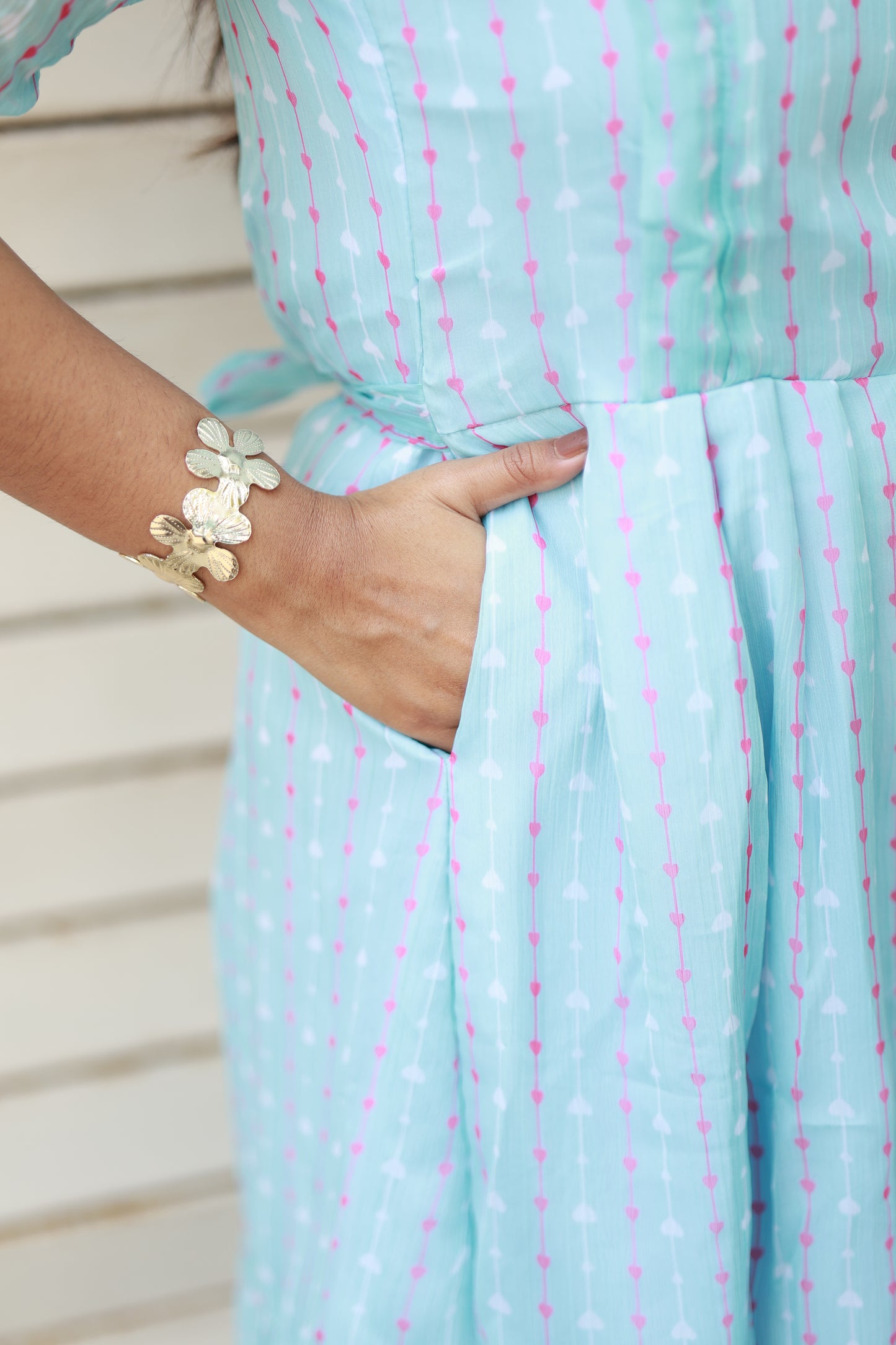 Maternity 2 tier (2 layer)Maxi/Gown/Midi - Nursing friendly dress with side pockets, Adjustable back tie maternity dress