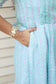Maternity 2 tier (2 layer)Maxi/Gown/Midi - Nursing friendly dress with side pockets, Adjustable back tie maternity dress