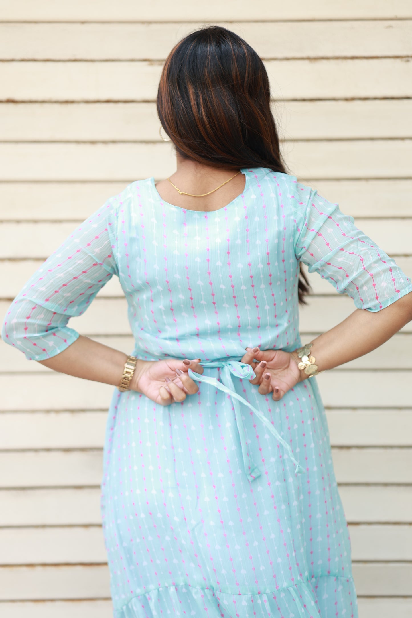 Maternity 2 tier (2 layer)Maxi/Gown/Midi - Summer back tie dress, Comfortable postpartum fabric