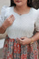 Cotton  Feeding/Maternity- Maxi/Gowns- Double side zip-  Kalamkari White and Red Dots