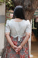 Cotton  Feeding/Maternity- Maxi/Gowns- Double side zip-  Kalamkari White and Red Dots