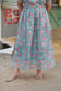Center zip Normal / Maternity Midi/Gown- kota cotton with full lining -   Pink flower