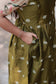 Raw silk - Double side zip  Maternity Maxi/Gown - Festival Collection - Olive Gold