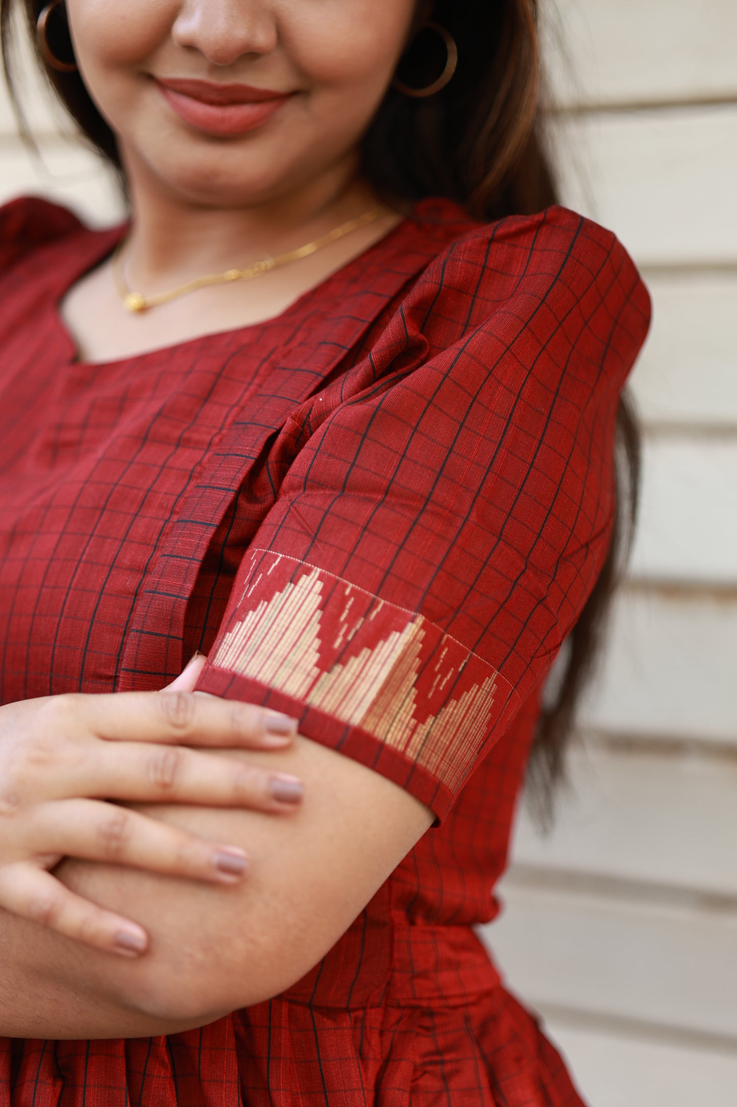 Raw silk Maternity Maxi/Gown - Festival Collection - Deep Marron