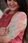 Raw silk - Double side zip  Maternity Maxi/Gown - Festival Collection - Light Pink And  lotus sleeve