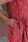 Raw silk - Double side zip  Maternity Maxi/Gown - Festival Collection - Light Pink And  lotus sleeve